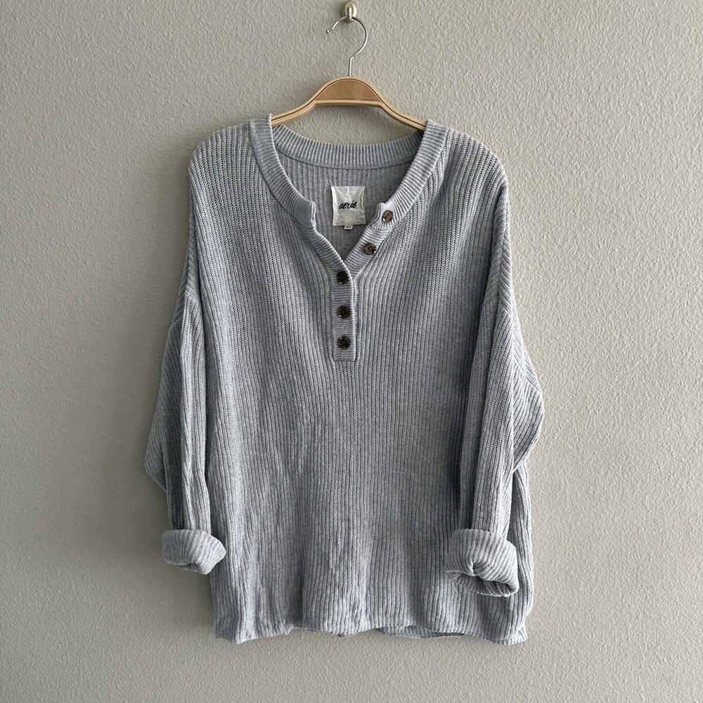 Aerie oversized Henley sweater
